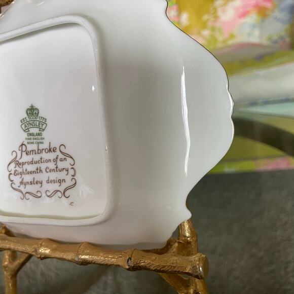 Aynsley PEMBROKE Dish Reproduction 18th Century Design England Fine China - Picture 7 of 13